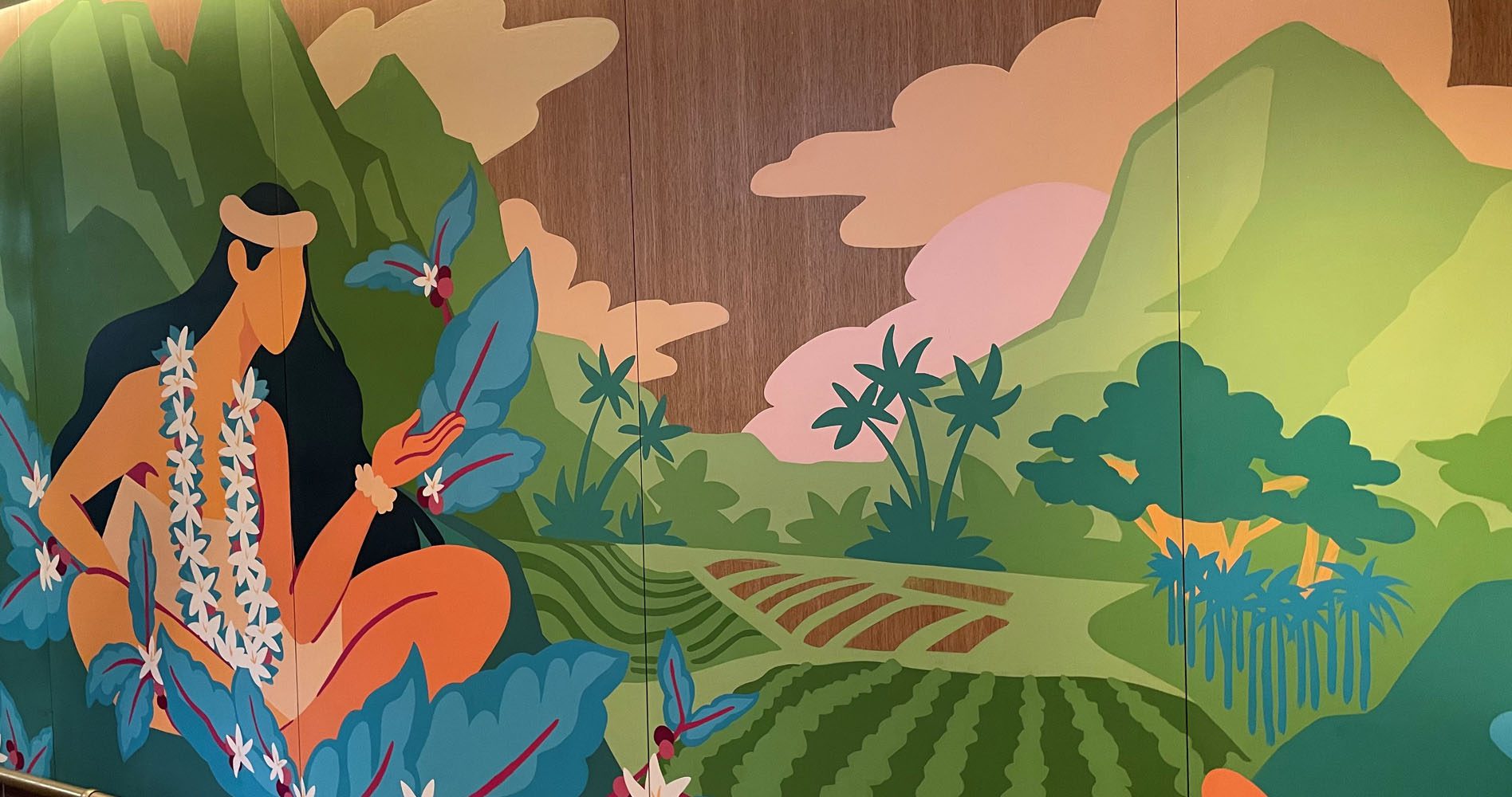 Mural in the Starbucks at Alii Tower