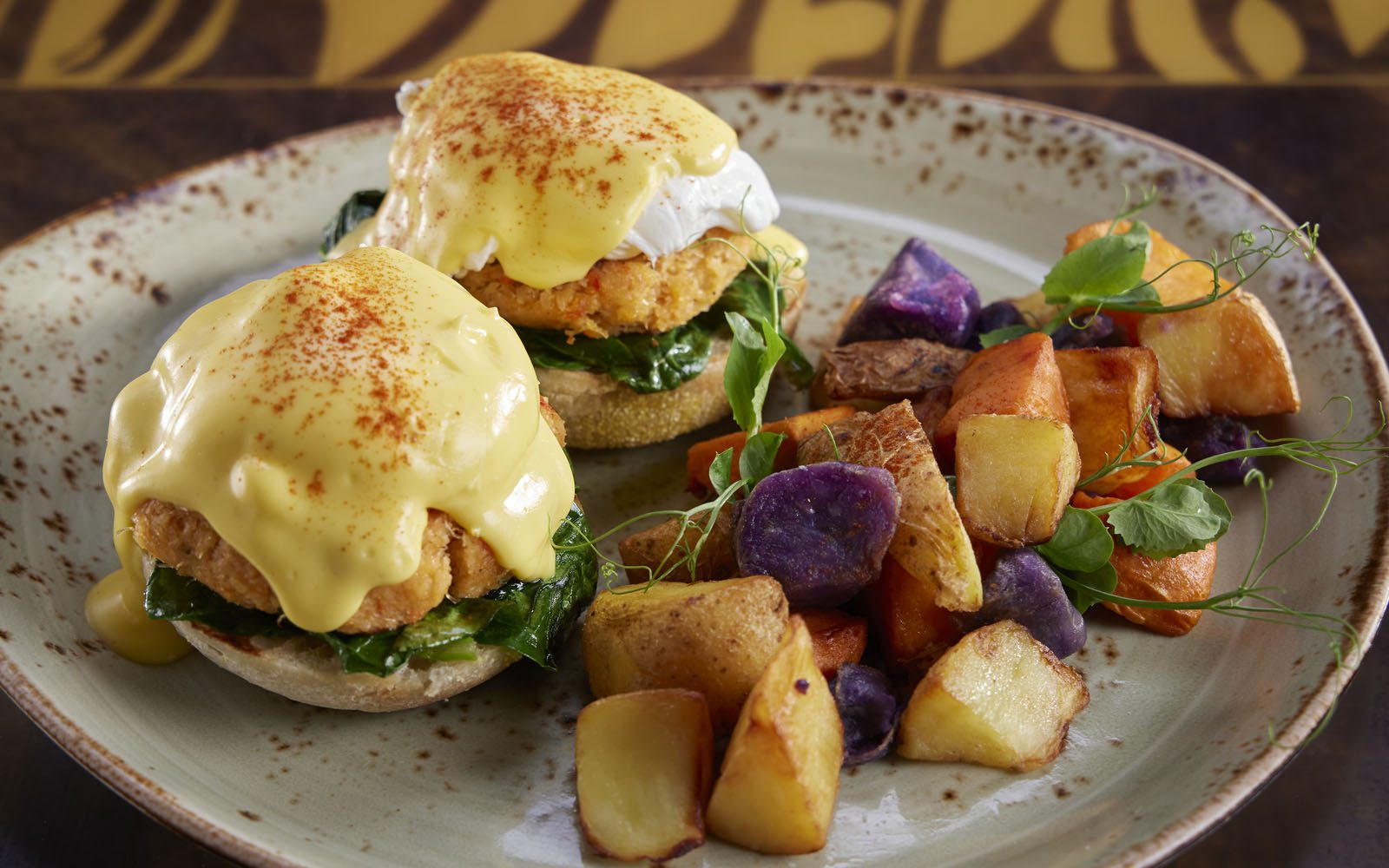Crab Benedict at Tropics Bar & Grill