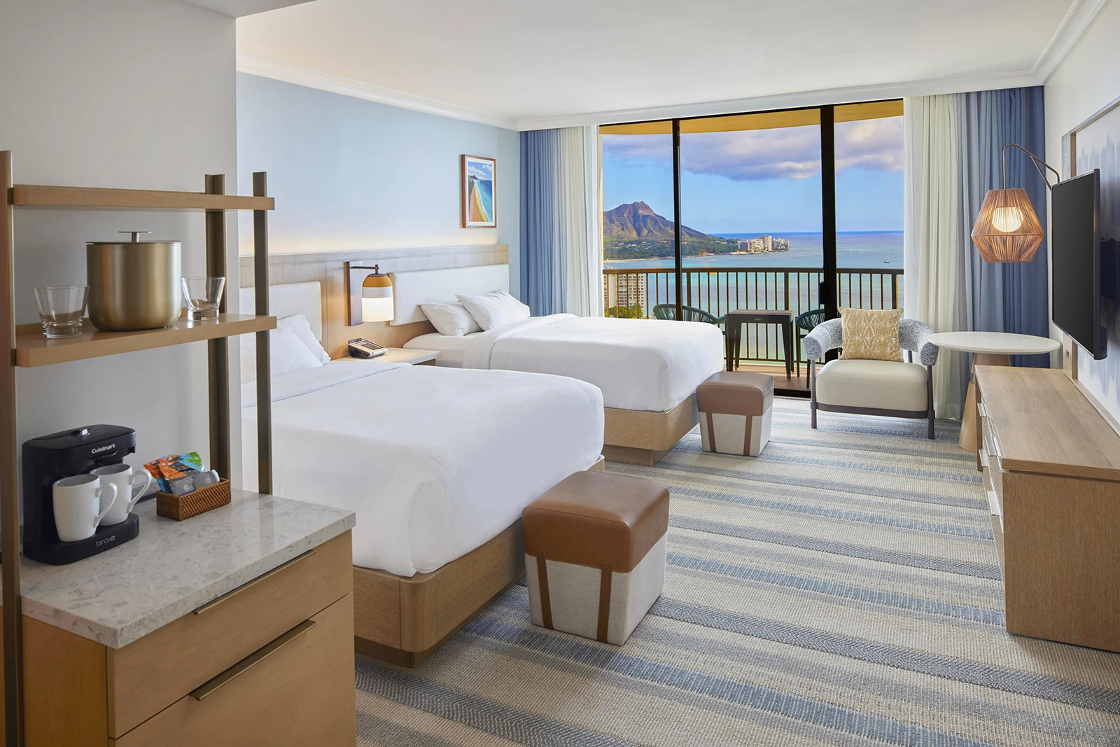 Rainbow Ocean Front High Floor with 2 Queen Beds