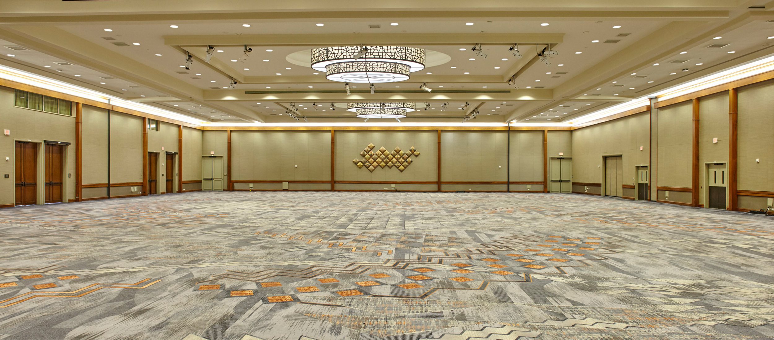Expansive Tapa Ballroom. This photo is of the empty, large Tapa Ballroom.