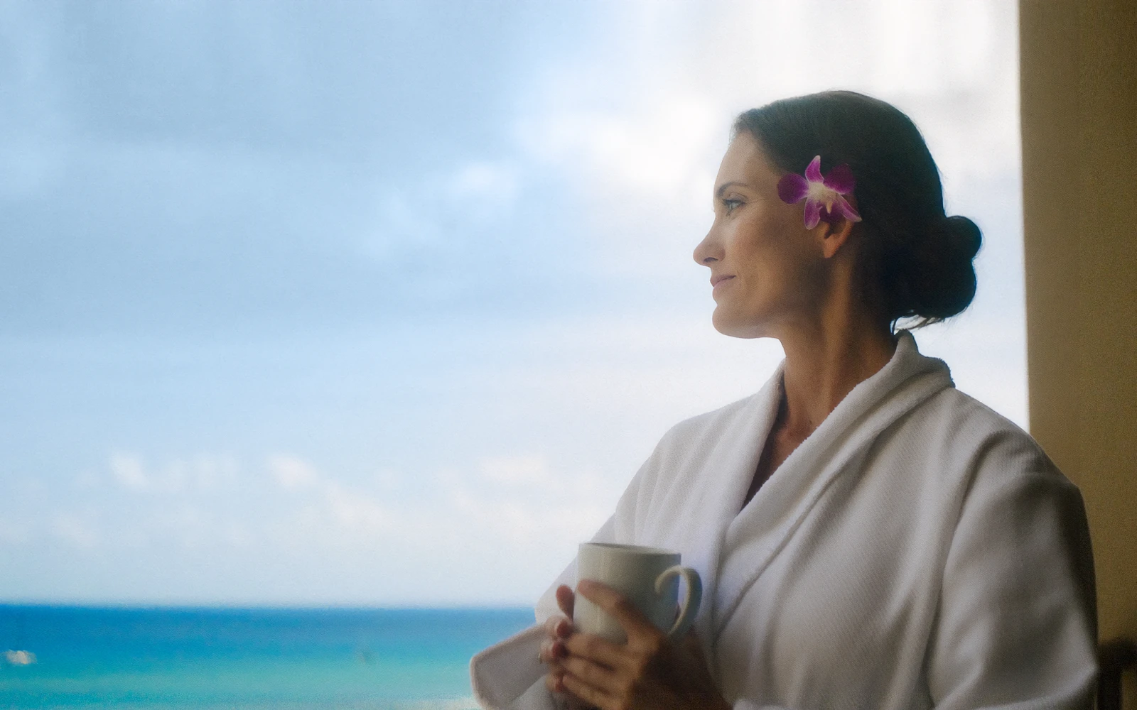 A woman relaxing at the spa at the Hilton Hawaiian Village