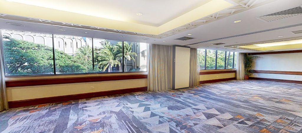 The Iolani Suite of meeting rooms. This photo shows just a portion of the long meeting room which can be broken out into 7 sections.