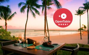 Bali Oceanfront table with OpenTable Icon displaying 4.5 stars